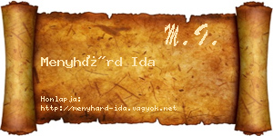 Menyhárd Ida névjegykártya