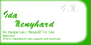 ida menyhard business card